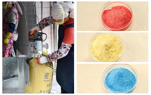 Quanzhou Huafu Chemicals colorful melamine molding powder manufacturer Quanzhou Huafu Chemicals colorful melamine molding powder manufacturer