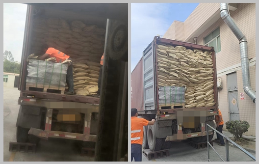 Отгрузка компаунда для формования меламиновой смолы с завода Huafu Melamine Factory